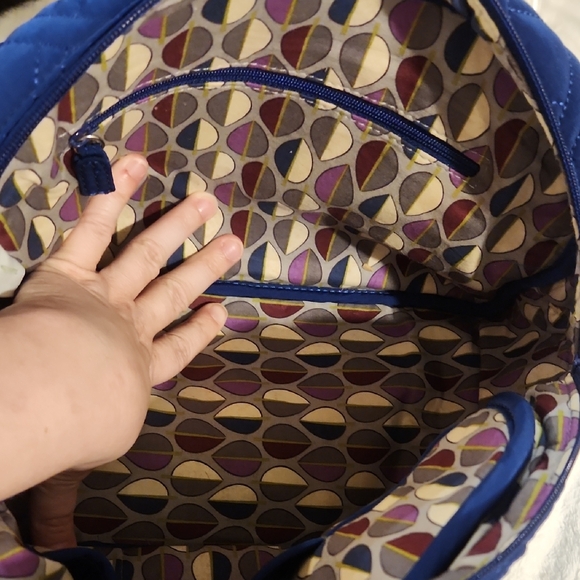 Vera Bradley Blue Medium Bowler Bag - Picture 4 of 8